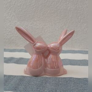 Pink Iridescent Kissing Bunnies